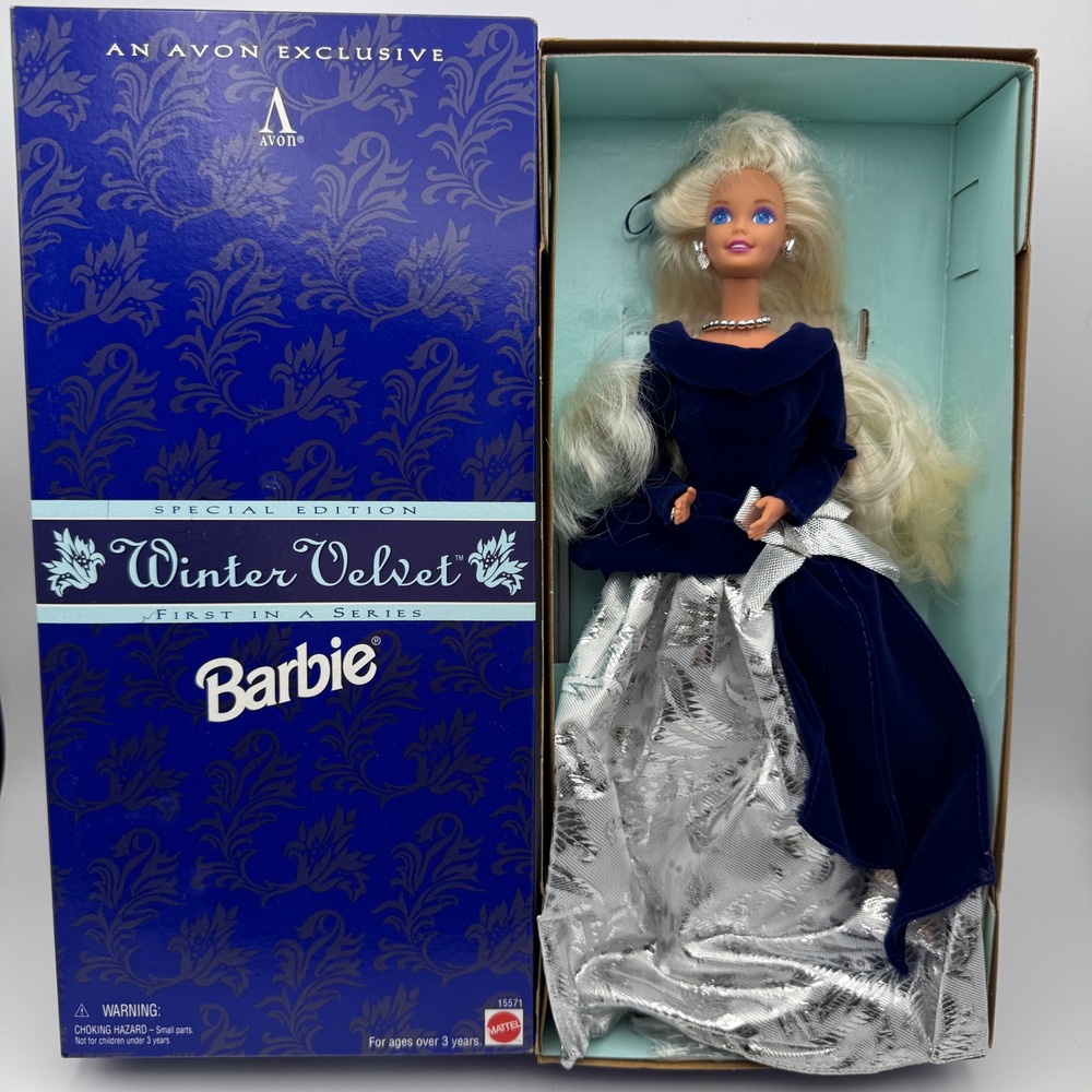 Vtg Winter Velvet‎ Barbie First in Series Doll Avon Exclusive Mattel #15571